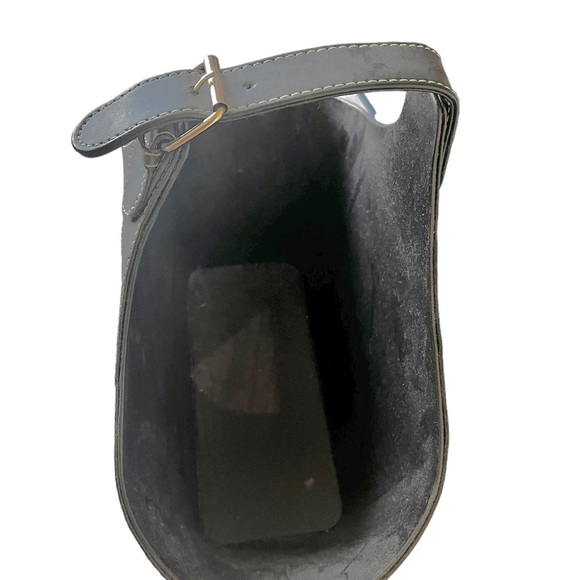 BLACK FAUX LEATHER BASKET - Picture 3 of 3